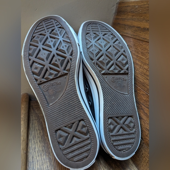 Converse unisex All Star Slip On Black Leather Sneaker Men 6.5 Women 8.5 - Picture 11 of 16